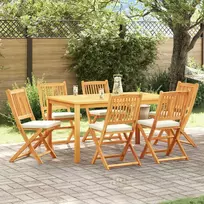 Sulankstoma kėdė su pagalve 6 pcs Balta 49 x 57.5 x 92cm