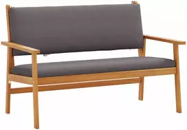 Lauko baldų komplektas Sodo Sofų Rinkinys 2 pcs Antracitas Kietos akacijos mediena