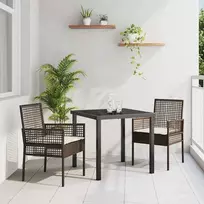 Sodo Kėdė su pagalve 2 pcs Ruda 55 x 53 x 85 cm poliratanas