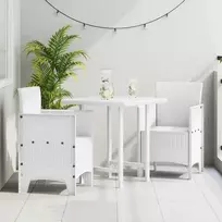 Sodo Kėdė su pagalve 2 pcs Balta 53 x 49 x 85 cm Polipropilenas