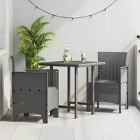 Sodo Kėdė 2 pcs Šviesiai pilka 53 x 49 x 85 cm Polipropilenas
