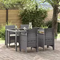 Sodo Kėdė 4 pcs Šviesiai pilka 53 x 49 x 85 cm Polipropilenas