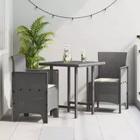 Sodo Kėdė 2 pcs Šviesiai pilka 53 x 49 x 85 cm Polipropilenas