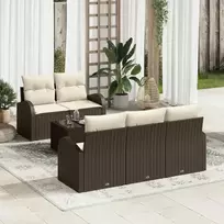 Sodo Sofų Rinkinys Ruda 55 x 55 x 37 cm poliratanas