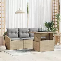 Sodo Sofų Rinkinys 5 pcs smėlio ir šviesiai pilkos spalvos