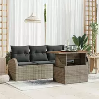 Sodo Sofų Rinkinys 5 pcs Pilka