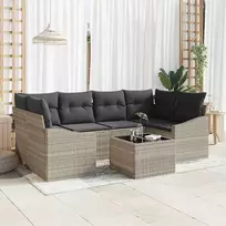 Sofos komplektas 7 pcs Šviesiai pilka ir tamsiai pilka