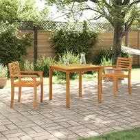 Lauko baldų komplektas Sodo valgomojo komplektas 3 pcs Ruda Kietos akacijos mediena