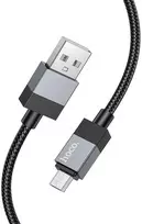 Cable USB A to Micro USB Hoco 2,4A 1 m X110 juodas