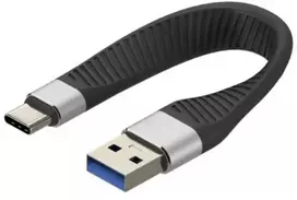 Kabelis USB Techly USB-C - USB-C 0.12 m Juodas (ICOC USBC-FL-U322)