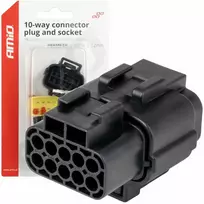 Vandeniui atspari 10 kontaktų elektros jungtis, 2,2 mm AMIO-04351