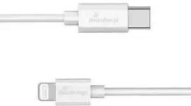 Kabelis USB MediaRange USB-C - Lightning 1 m Baltas (MRCS215)