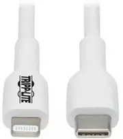 Tripp Lite M102AB-01M-WH 3,3 pėdų USB-C–Lightning sinchronizavimo įkrovimo laidas, baltas
