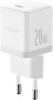 Baseus Sieninis įkroviklis Palm 20W USB-C QC3.0 PD3.0 su USB-C kabeliu 1m, baltas