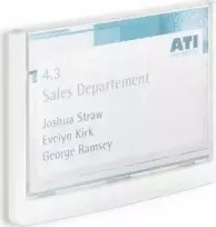 Durable Informacinė lentelė 149x105,5 mm ILGAAMŽĖ SPRAGĖJIMO ŽENKLAS 486102 baltas, pagamintas iš aukštos kokybės plastiko