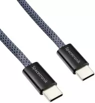Kabelis USB-C PD100/240W Spacetronik 1m tamsiai mėlyna