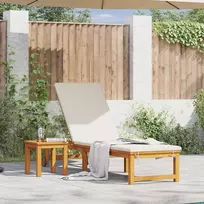 Saulės gultas Ruda 202 x 53 x 89 cm Kietos akacijos mediena