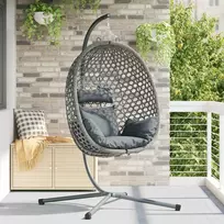 Kabantis kiaušinis poliratanas 104 x 100 x 191 cm
