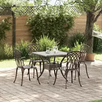 Sodo stalo komplektas 5 pcs Bronzinė Liejamasis aliuminis