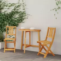 Lauko bistro kėdės su pagalve 2 pcs Kietos akacijos mediena