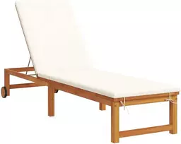 Saulės gultas Ruda 202 x 53 x 89 cm Kietos akacijos mediena