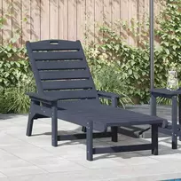 Saulės gultas Jūrinė mėlyna 195,5 x 53 x 98,5 cm HDPE