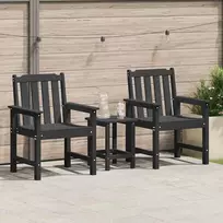 Sodo valgomoji kėdė 2 pcs Juoda 65,5 x 59 x 88 cm HDPE