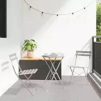 Sodo sulankstoma kėdė 2 pcs Smėlio 42 x 46 x 82cm metalas