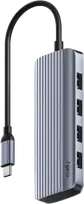 Cudy UH500 interface hub USB 3.2 Gen 1 (3.1 Gen 1) Type-C 5000Mbit/s Pilkas, Sidabrinis