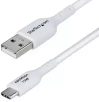 „StarTech“ 3M USB-A į USB-C kabelis, baltas / įkroviklio laidas, USB 2.0 duomenų perdavimas