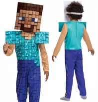 Minecraft Steve Plus kostiumas 4-6 metai