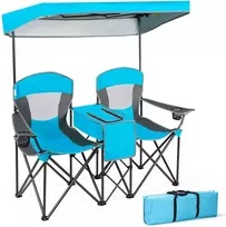 Promotions Sulankstomas stovyklavimo kėdė, 131x53x151 cm, turkio spalvos