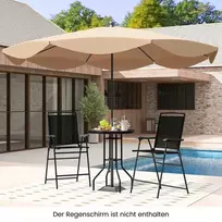 Lauko baldų komplektas Promotions Lauko bistro stalo komplektas, 71x71x89 cm, Juodas