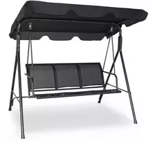Promotions Lauko terasos sūpynės su stogeliu, 170,2x110x153 cm, juoda ruda