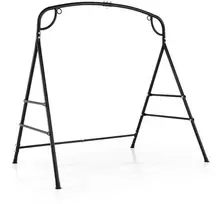 Promotions Lauko metalinė supynė su stovėjimo konstrukcija, 180.3x133.4x182.9 cm, juoda