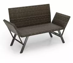 Promotions Sulankstomas terasos dvivietis fotelis, 59x178x89 cm, pilkas