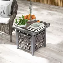 Promotions Lauko šoninis staliukas, 55x55x50 cm, rudos spalvos