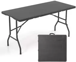 Promotions Lauko valgomojo stalas, 152x70x74 cm, juodas