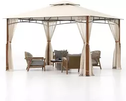 Promotions Lauko terasos pavėsinė, 360x300x290 cm, smėlio spalvos