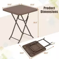 Promotions Sulankstomas pikniko stalas, 59.7x59.7x72.4 cm, kavos spalvos