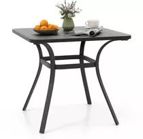 Promotions Lauko valgomojo stalas, metalas, 81,3x81,3x73,7 cm, pilka