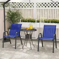 Promotions Lauko valgomojo kėdės, 56x70x84 cm, tamsiai mėlynos spalvos