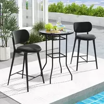 Lauko baldų komplektas Promotions Lauko baro stalas, 68,6x68,6x96,5 cm, Juodas