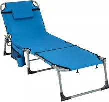 Promotions Lauko sulankstomas gultas, 152.4x61x83.8 cm, mėlynas