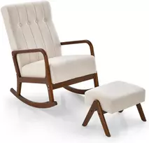 Promotions Supamas kėdė ir pakojis, 63,5x96,5x111,8 cm, smėlio pilka
