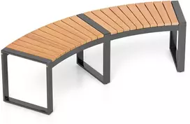 Promotions Lauko suoliukas, išlenktas, 146x58.4x45.7 cm, geltonas ir juodas