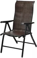 Promotions Lauko kėdė, Sulankstoma rotango su porankiu, 71.1x58.4x85.1-111.8 cm, Ruda