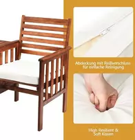 Lauko baldų komplektas Promotions Sodo suoliukas su stalu, 165x65x88 cm, Rudas