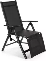 Lauko kėdė-gultas Ibiza Relax, Juodas / Juodas