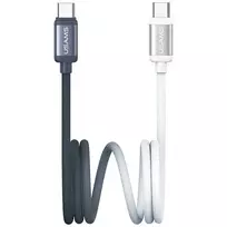 Kabelis USAMS Bicolor Series SJ756 PD 60W USB-C/USB-C 1.2m juodos spalvos ir baltos spalvos